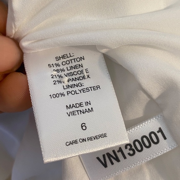 New York and Company Cotton & Silk Polka Dot Patterned Blazer Sz 6 NWT - Picture 6 of 8